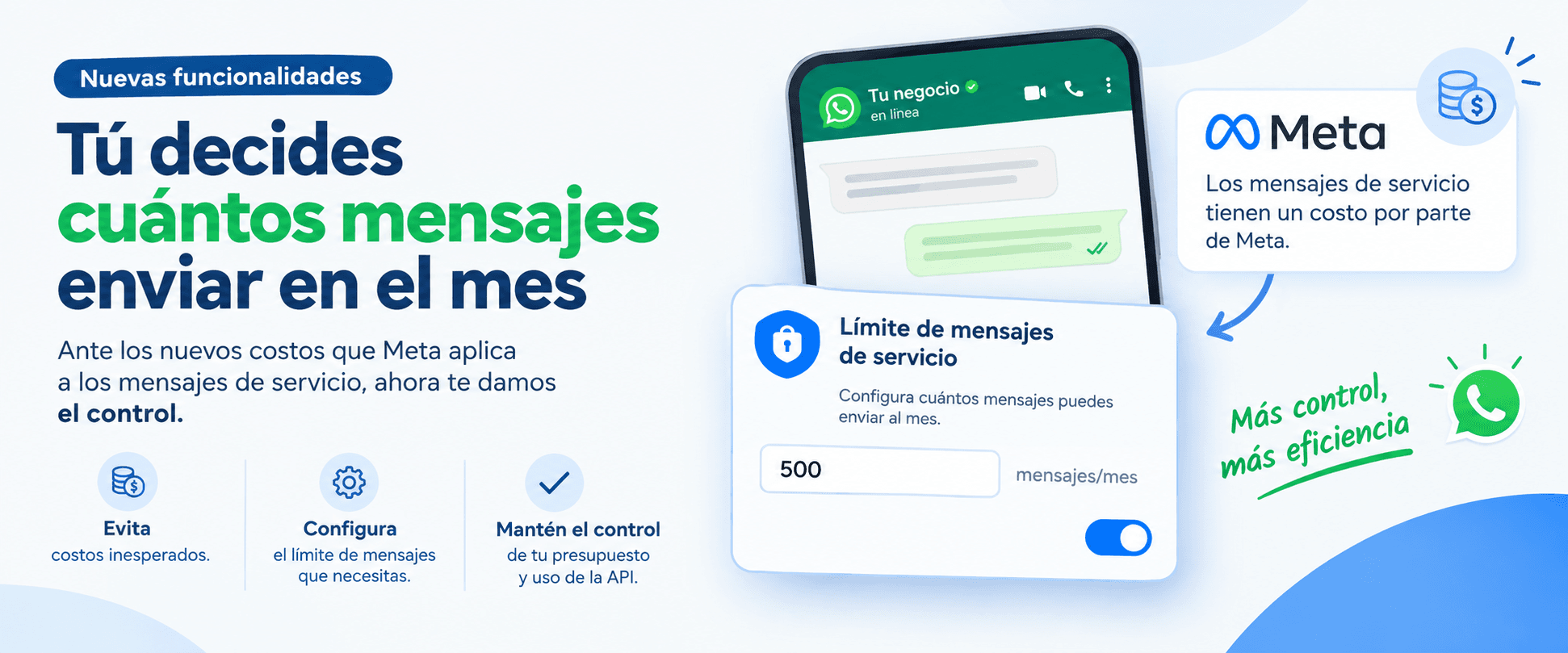 Tú tienes el control de tus mensajes. 💬